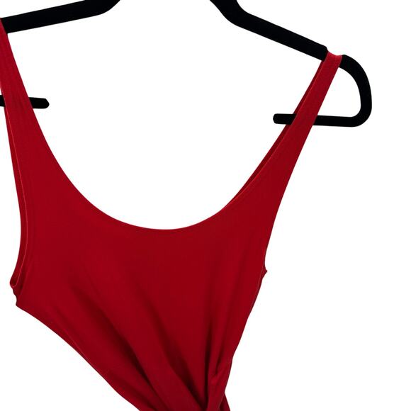 Reformation Jeans Dress Kaila Wrap Tank‎ Midi Women's Size Small Red - Picture 4 of 7